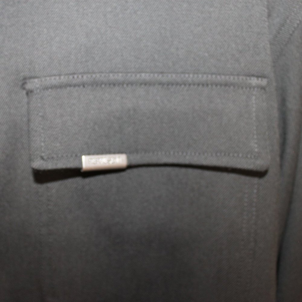 REPRESENT MEN'S BLACK SNAP FRONT JACKET SIZE MEDIUM COLLARED POCKETS LONG SLEEVE - Picture 9 of 13